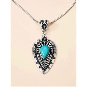 Turquoise teardrop necklace